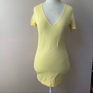 Stem Yellow V Neck T-shirt Soft